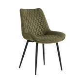 Adama Dining Chair - Green Velvet
